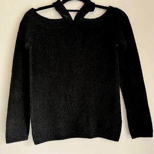 Off the shoulder sweater.